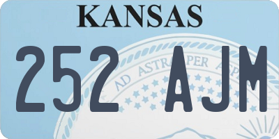 KS license plate 252AJM