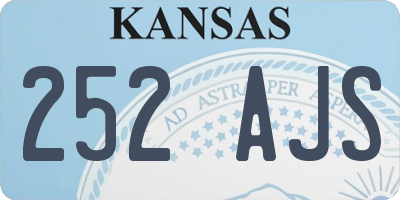 KS license plate 252AJS