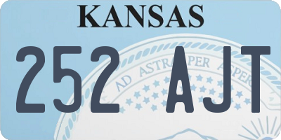 KS license plate 252AJT