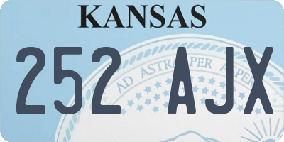 KS license plate 252AJX