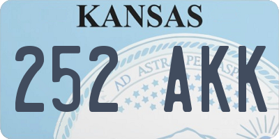 KS license plate 252AKK