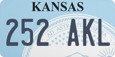 KS license plate 252AKL