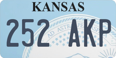 KS license plate 252AKP