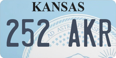 KS license plate 252AKR