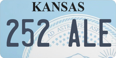 KS license plate 252ALE