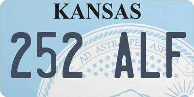 KS license plate 252ALF