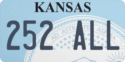 KS license plate 252ALL