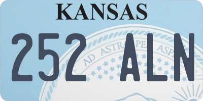KS license plate 252ALN