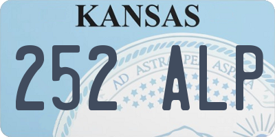 KS license plate 252ALP