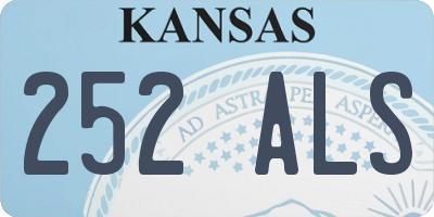 KS license plate 252ALS