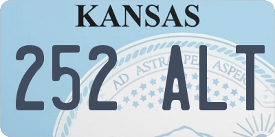 KS license plate 252ALT