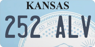 KS license plate 252ALV