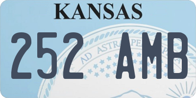 KS license plate 252AMB