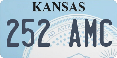 KS license plate 252AMC