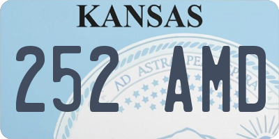 KS license plate 252AMD