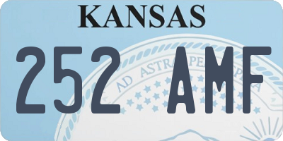 KS license plate 252AMF