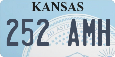 KS license plate 252AMH