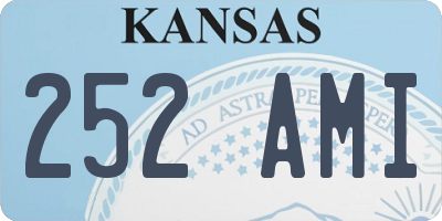 KS license plate 252AMI