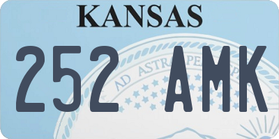 KS license plate 252AMK
