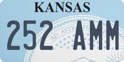 KS license plate 252AMM