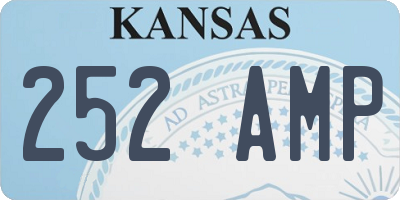 KS license plate 252AMP