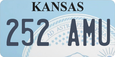 KS license plate 252AMU