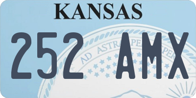 KS license plate 252AMX