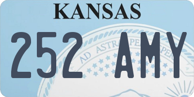 KS license plate 252AMY