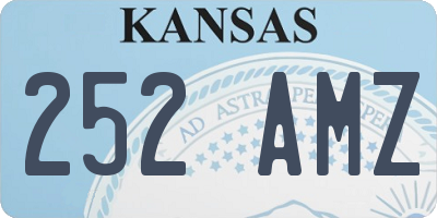 KS license plate 252AMZ