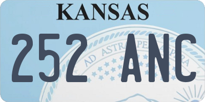 KS license plate 252ANC