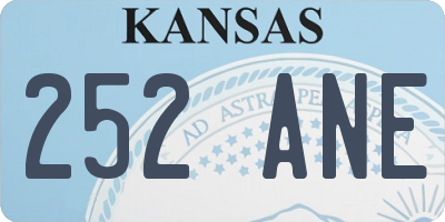 KS license plate 252ANE