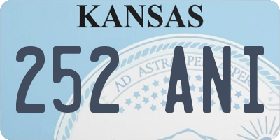 KS license plate 252ANI
