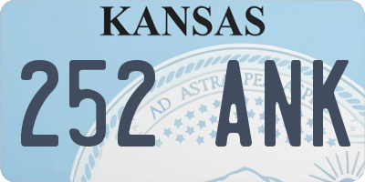 KS license plate 252ANK