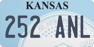 KS license plate 252ANL