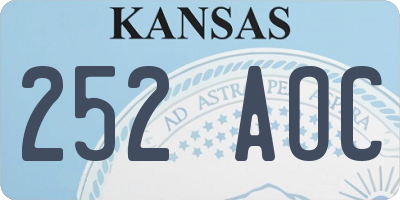 KS license plate 252AOC