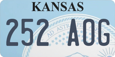 KS license plate 252AOG