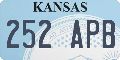 KS license plate 252APB