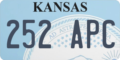 KS license plate 252APC