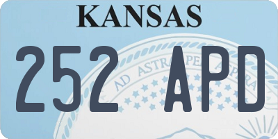 KS license plate 252APD