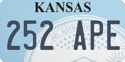 KS license plate 252APE