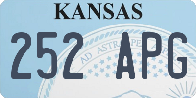 KS license plate 252APG