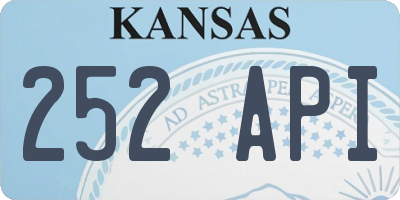 KS license plate 252API