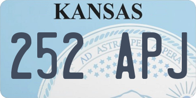 KS license plate 252APJ