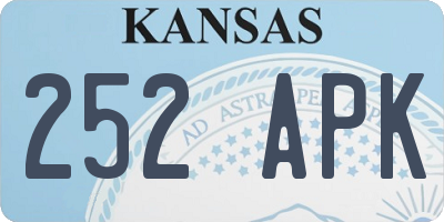 KS license plate 252APK