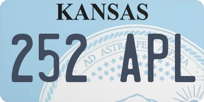 KS license plate 252APL