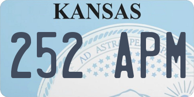 KS license plate 252APM