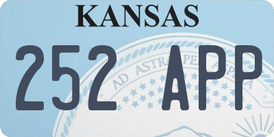 KS license plate 252APP