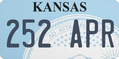 KS license plate 252APR
