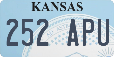 KS license plate 252APU