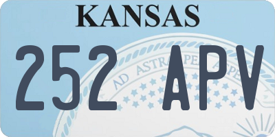 KS license plate 252APV
